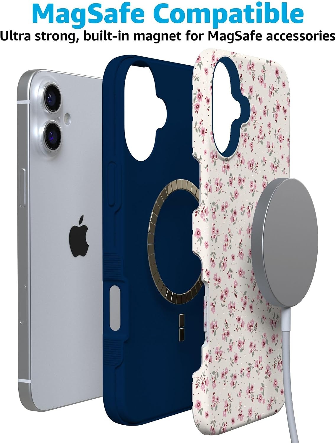 image:imageCasely iPhone 16 Case  Cottage Charm  Cottagecore  Bold Protective Design  Compatible with MagSafe