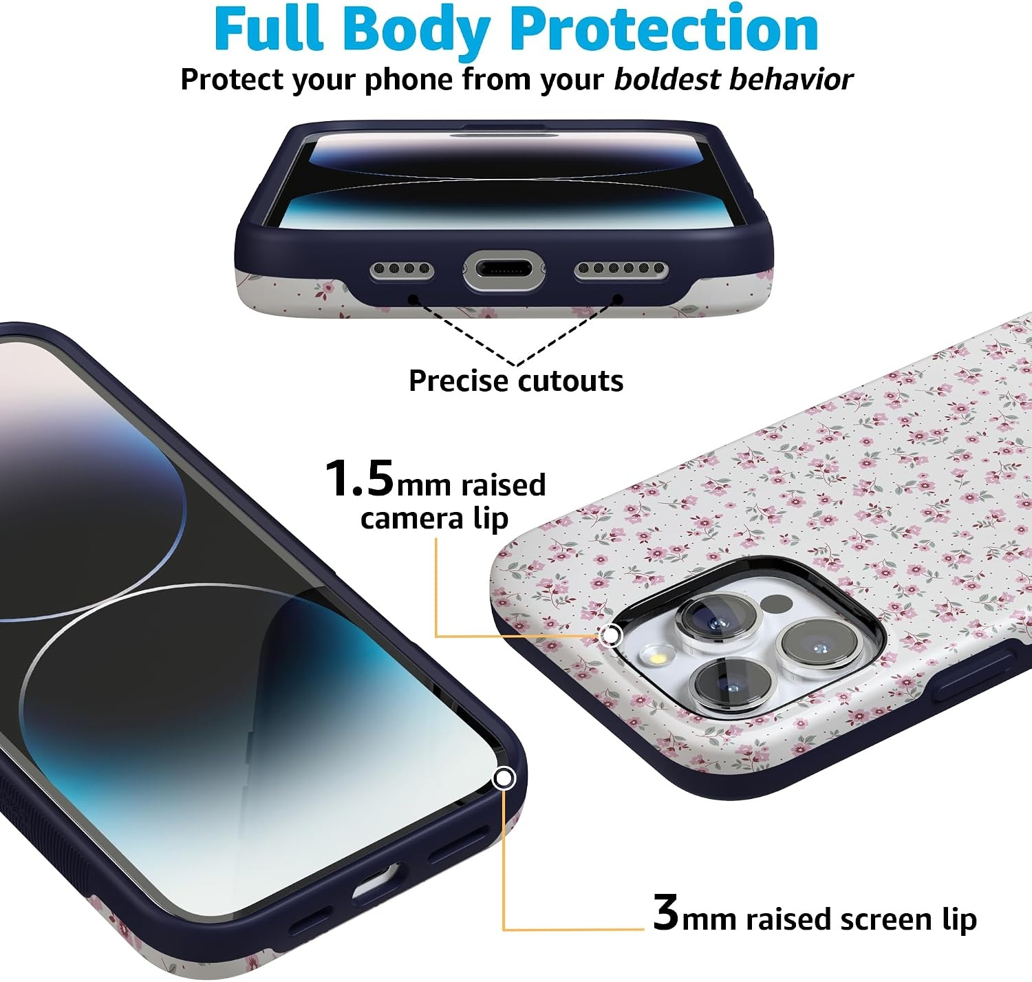 image:imageCasely iPhone 16 Pro Max Case  Cottage Charm  Cottagecore  Bold Protective Design  Compatible with MagSafe