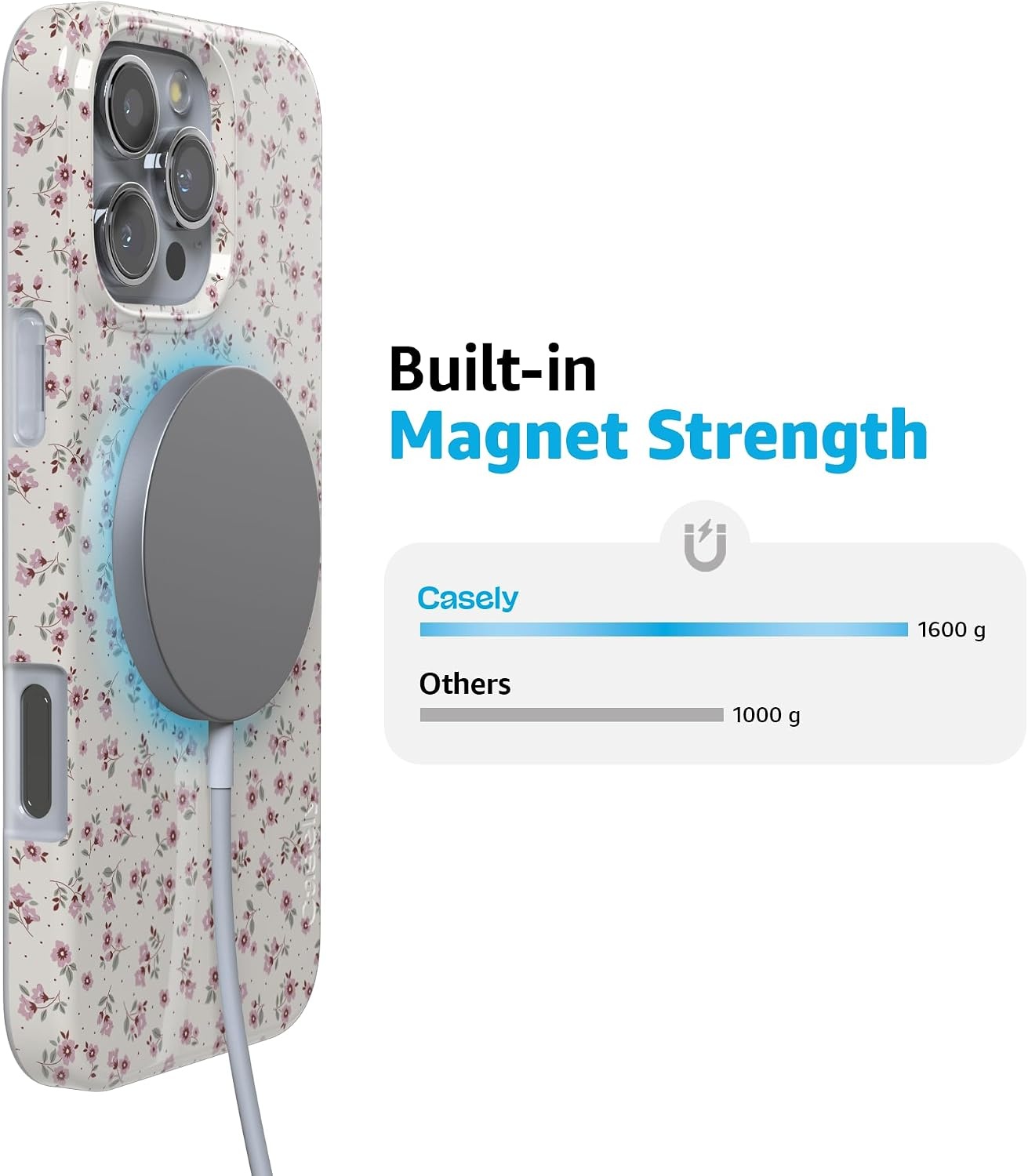 image:imageCasely iPhone 16 Pro Max Case  Cottage Charm  Cottagecore  Compatible with MagSafe  Classic Ultra Slim Design