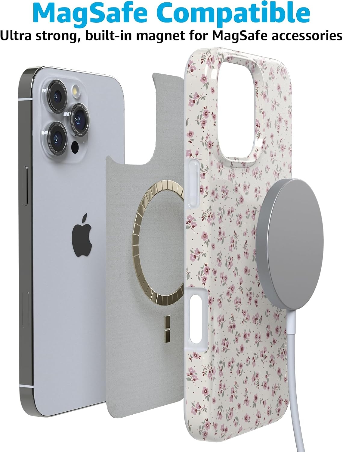 image:imageCasely iPhone 16 Pro Max Case  Cottage Charm  Cottagecore  Compatible with MagSafe  Classic Ultra Slim Design