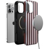 image:imageCasely iPhone 13 Pro Max Case  Chocolate Blue Stripes  Sunday in Brooklyn  Bold Protective Design  Compatible with MagSafe