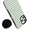 image:imageCasely iPhone 13 Pro Max Case  Pastel Picnic  Blue amp Green Gingham  Bold Protective Design  Compatible with MagSafe