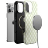 image:imageCasely iPhone 13 Pro Max Case  Sunday Best  Green Gingham  Compatible with MagSafe  Bold Protective Design
