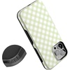 image:imageCasely iPhone 13 Pro Max Case  Sunday Best  Green Gingham  Compatible with MagSafe  Bold Protective Design