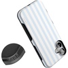 image:imageCasely iPhone 16 Case  Blue Stripes  Sunday Best  Bold Protective Design  Compatible with MagSafe