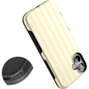 image:imageCasely iPhone 16 Case  Butter Yellow Stripes  Sunday Best  Bold Protective Design  Compatible with MagSafe