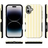image:imageCasely iPhone 16 Case  Butter Yellow Stripes  Sunday Best  Bold Protective Design  Compatible with MagSafe