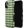 image:imageCasely iPhone 16 Case  Checked Twice  Green Plaid  Bold Protective Design  MagSafe Compatible Design