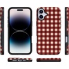 image:imageCasely iPhone 16 Case  Checked Twice  Red Plaid  Bold Protective Design  MagSafe Compatible Design