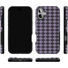 image:imageCasely iPhone 16 Case  Harlequin Midnight Diamond  Black and Purple  Bold Protective Design  MagSafe Compatible Design