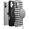 image:imageCasely iPhone 16 Case  Harlequin Salem Diamond  Black and White  Bold Protective Design  MagSafe Compatible Design