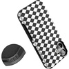 image:imageCasely iPhone 16 Case  Harlequin Salem Diamond  Black and White  Bold Protective Design  MagSafe Compatible Design