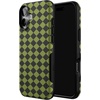image:imageCasely iPhone 16 Case  Harlequin Wicked Diamond  Black and Green  Bold Protective Design  MagSafe Compatible Design
