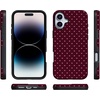 image:imageCasely iPhone 16 Case  Heart Noir  Tiny Hearts  Bold Protective Design  MagSafe Compatible Design