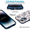 image:imageCasely iPhone 16 Case  Ink amp Iris  Vintage Floral  Bold Protective Design  Compatible with MagSafe