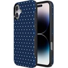 image:imageCasely iPhone 16 Case  On the Dot  Navy Polka Dot  Bold Protective Design  Compatible with MagSafe