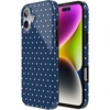 image:imageCasely iPhone 16 Case  On the Dot  Navy Polka Dot  Compatible with MagSafe  Classic Ultra Slim Design
