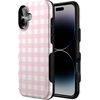 image:imageCasely iPhone 16 Case  Pink Plaid  Sunday Best  Bold Protective Design  Compatible with MagSafe