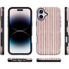 image:imageCasely iPhone 16 Case  Pretty in Pastel  Blush Stripes  Bold Protective Design  MagSafe Compatible Design