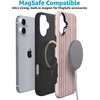 image:imageCasely iPhone 16 Case  Pretty in Pastel  Blush Stripes  Bold Protective Design  MagSafe Compatible Design