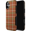 image:imageCasely iPhone 16 Case  Spiced Chai  Fall Plaid  Bold Protective Design  MagSafe Compatible Design