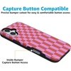 image:imageCasely iPhone 16 Case  Vibe Check  Pink Checkerboard  Bold Protective Design  Compatible with MagSafe