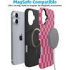 image:imageCasely iPhone 16 Case  Vibe Check  Pink Checkerboard  Bold Protective Design  Compatible with MagSafe