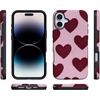 image:imageCasely iPhone 16 Case  Whole Lotta Love  Plum Hearts  Bold Protective Design  MagSafe Compatible Design