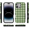 image:imageCasely iPhone 16 Pro Max Case  Checked Twice  Green Plaid  Bold Protective Design  MagSafe Compatible Design