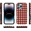 image:imageCasely iPhone 16 Pro Max Case  Checked Twice  Red Plaid  Bold Protective Design  MagSafe Compatible Design