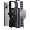 image:imageCasely iPhone 16 Pro Max Case  Harlequin Midnight Diamond  Black and Purple  Bold Protective Design  MagSafe Compatible Design