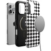 image:imageCasely iPhone 16 Pro Max Case  Harlequin Salem Diamond  Black and White  Bold Protective Design  MagSafe Compatible Design