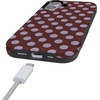 image:imageCasely iPhone 17 Case  Spotted in SoHo  Burgundy Polka Dot  Bold Protective Design  Compatible with MagSafe