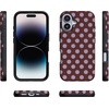 image:imageCasely iPhone 17 Case  Spotted in SoHo  Burgundy Polka Dot  Bold Protective Design  Compatible with MagSafe