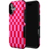 image:imageCasely iPhone 17 Case  Vibe Check  Pink Checkerboard  Bold Protective Design  Compatible with MagSafe