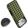 image:imageCasely iPhone 17 Pro Max Case  Harlequin Wicked Diamond  Black and Green  Bold Protective Design  MagSafe Compatible Design