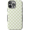 image:imageCasely iPhone 13 Pro Max Case  Sunday Best  Green Gingham  Compatible with MagSafe  Bold Protective Design