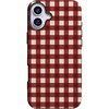 image:imageCasely iPhone 16 Case  Checked Twice  Red Plaid  Bold Protective Design  MagSafe Compatible Design