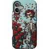 image:imageCasely iPhone 16 Case  Forever Grateful  Grateful Dead Skeleton Floral  Bold Protective Design  Compatible with MagSafe