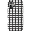 image:imageCasely iPhone 16 Case  Harlequin Salem Diamond  Black and White  Bold Protective Design  MagSafe Compatible Design