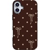image:imageCasely iPhone 16 Case  Teddy Bows  Brown Polka Dot  Bold Protective Design  MagSafe Compatible Design