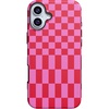 image:imageCasely iPhone 16 Case  Vibe Check  Pink Checkerboard  Bold Protective Design  Compatible with MagSafe