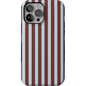 image:imageCasely iPhone 13 Pro Max Case  Chocolate Blue Stripes  Sunday in Brooklyn  Bold Protective Design  Compatible with MagSafe