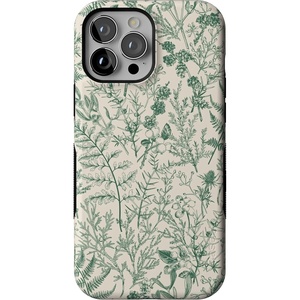 image:imageCasely iPhone 13 Pro Max Case  Green Floral  Sage Garden  Bold Protective Design  Compatible with MagSafe