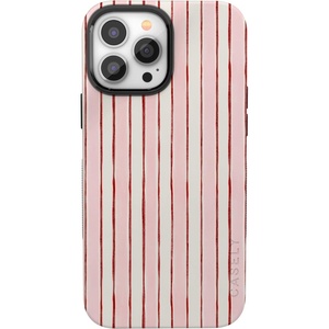 image:imageCasely iPhone 13 Pro Max Case  Pretty in Pastel  Blush Stripes  Bold Protective Design  MagSafe Compatible Design