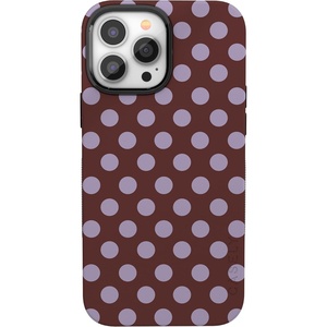 image:imageCasely iPhone 13 Pro Max Case  Spotted in SoHo  Burgundy Polka Dot  Bold Protective Design  Compatible with MagSafe