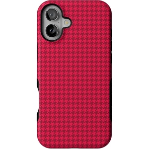 image:imageCasely iPhone 16 Case  Best Dressed  Red Houndstooth  Bold Protective Design  MagSafe Compatible Design