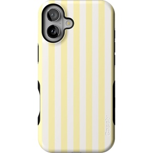 image:imageCasely iPhone 16 Case  Butter Yellow Stripes  Sunday Best  Bold Protective Design  Compatible with MagSafe