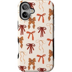 image:imageCasely iPhone 16 Case  Fall Girlie  Pumpkin Spice Bows  Bold Protective Design  MagSafe Compatible Design