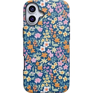image:imageCasely iPhone 16 Case  Full Bloom  Navy Floral  Bold Protective Design  Compatible with MagSafe